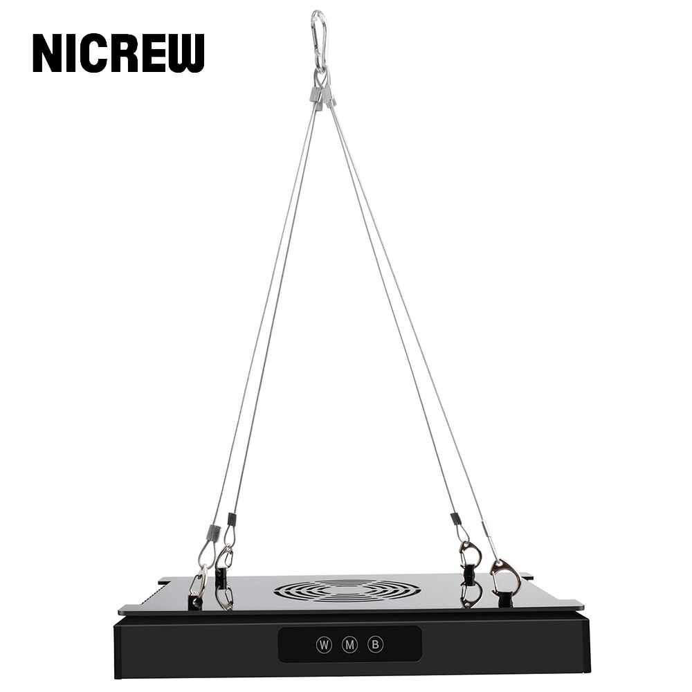 NICREW-Luz LED de acuario HyperReef, Kit de cable colgante, gancho de acero inoxidable para lámpara LED HyperReef