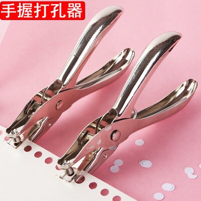 Office Supplies Metal Punch Stationery Manual Paper Plastic Bag Punch Single Hole Loose-leaf Punch