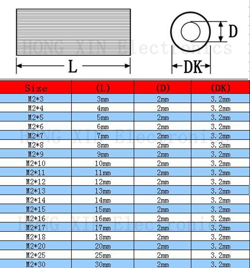 M2*17 1Pcs Brass Spacer Standoff 17mm Female To Female Standoffs column cylindrical 1 piece