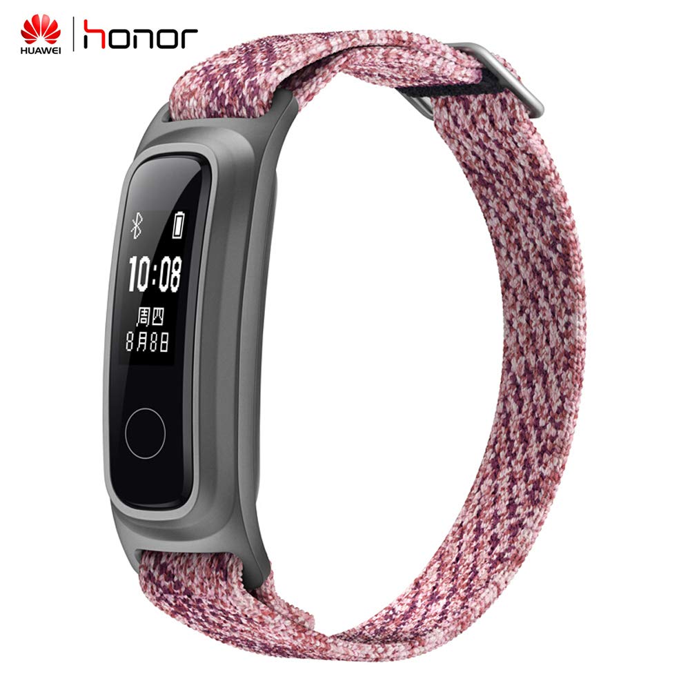 Huawei Honor Band 5 edición baloncesto con correa de Metal pulsera inteligente reloj amuled ritmo cardíaco Fitness rastreador de sueño deportivo: Pink