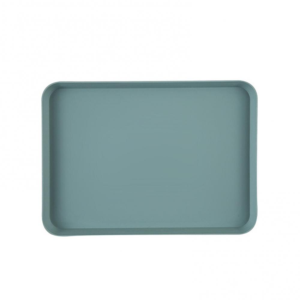 Bandeja Rectangular de plástico para almacenamiento de fruta, suministros de cocina, sencillo, nórdico: Green S