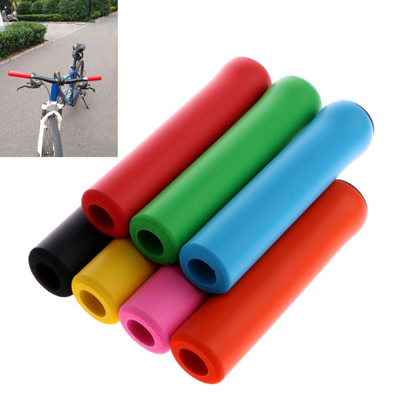 1 par silikoncykelcykelhandtag utomhus mtb mountainbikes styrhandtag täcker halksäker starkt stödhandtag cykeldel