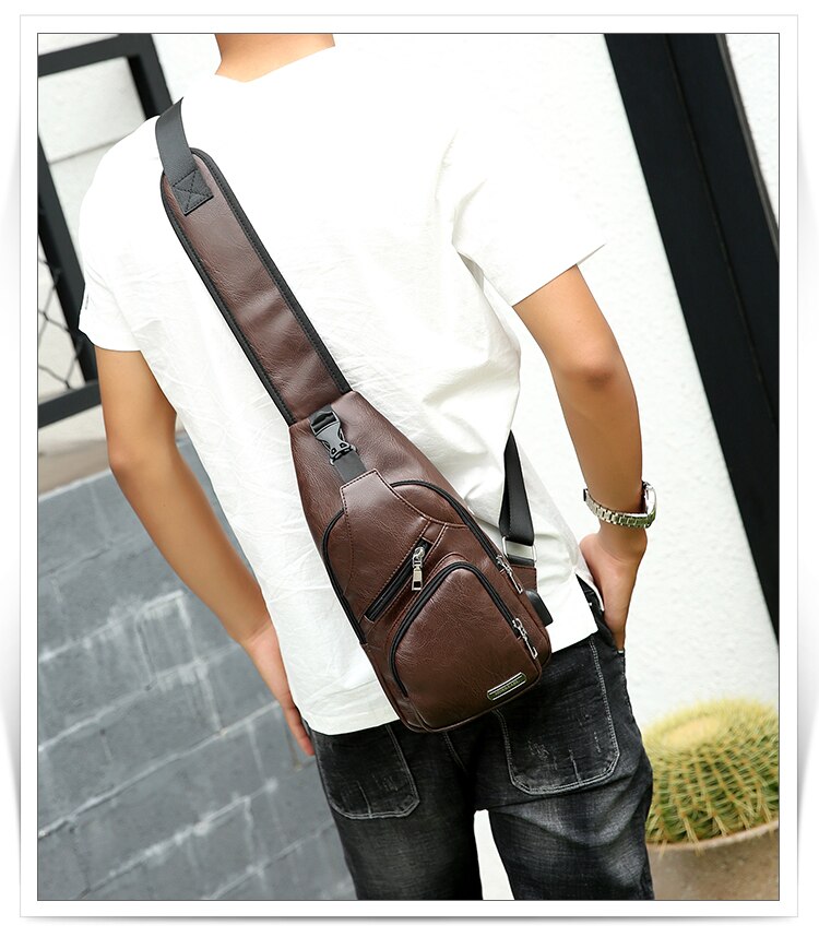 men's chest bag Messenger bag men's handbags shoulder bag Korean small casual pockets chest bag men XD114