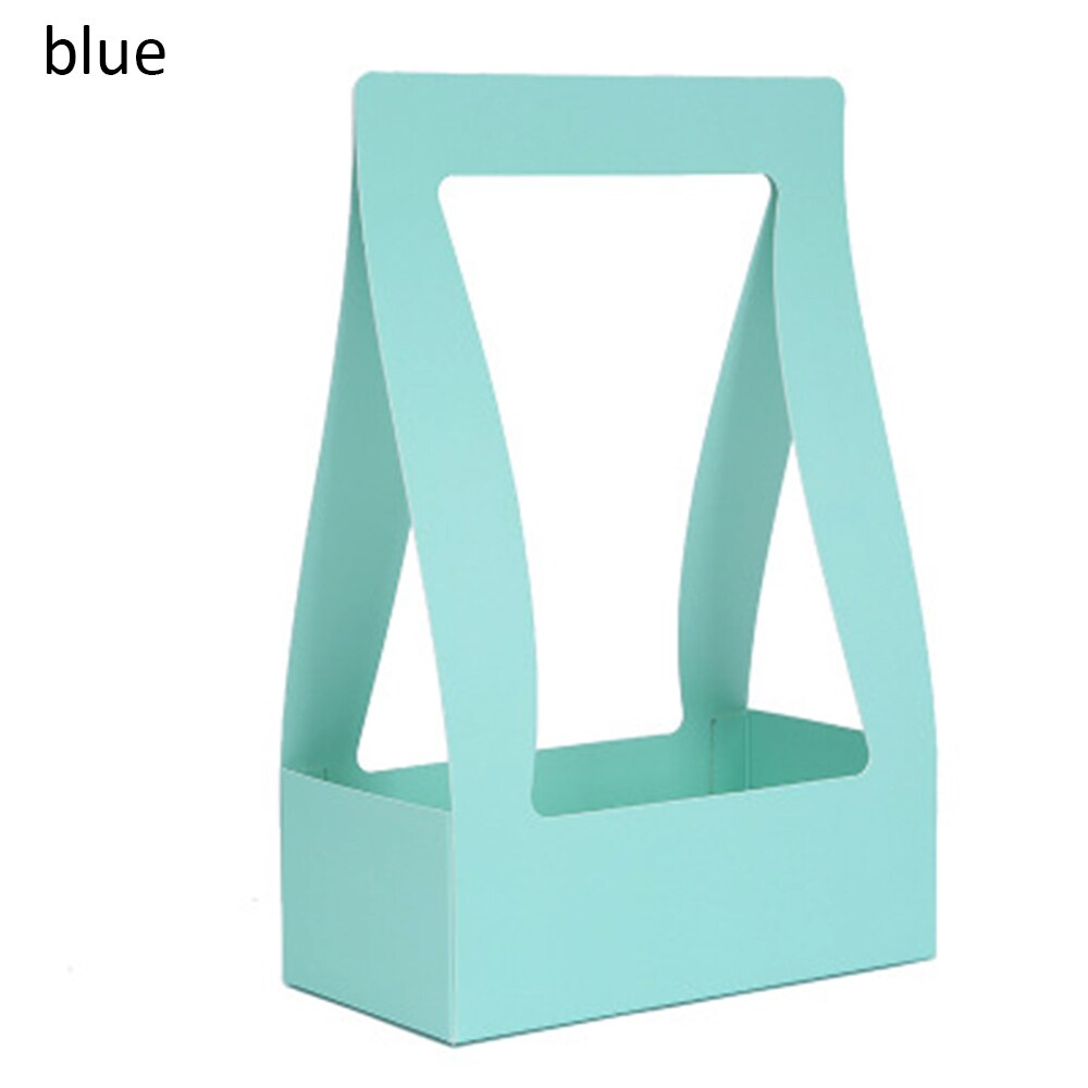 5 pièces présente boîte Bouquet papier pliable boîte à fleurs pour salon boîte de mariage emballage fête Festival boîte à fleurs: blue