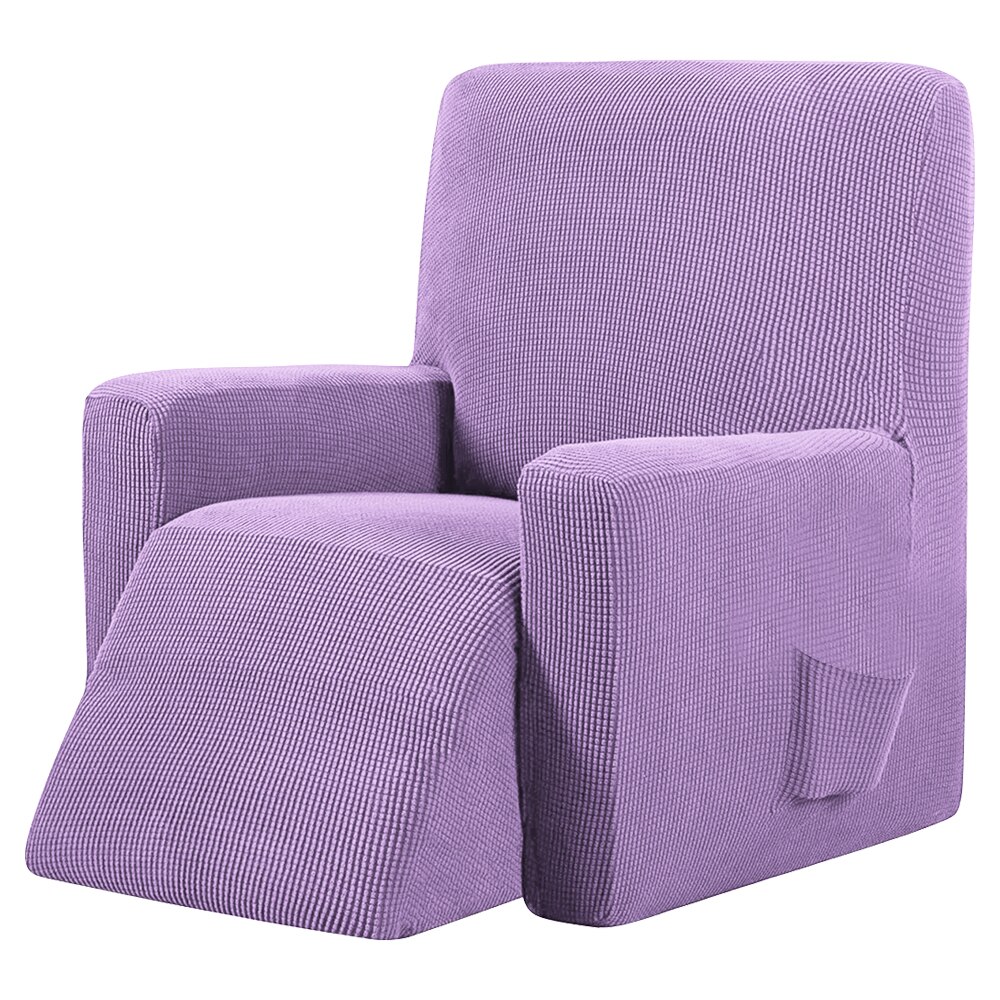 Elastische relaxfauteuil stretch bankhoes stretch decoratie bankhoes voor woonkamer bankhoes thuis wasbare elektrische fauteuilhoezen #9: Lichtpaars