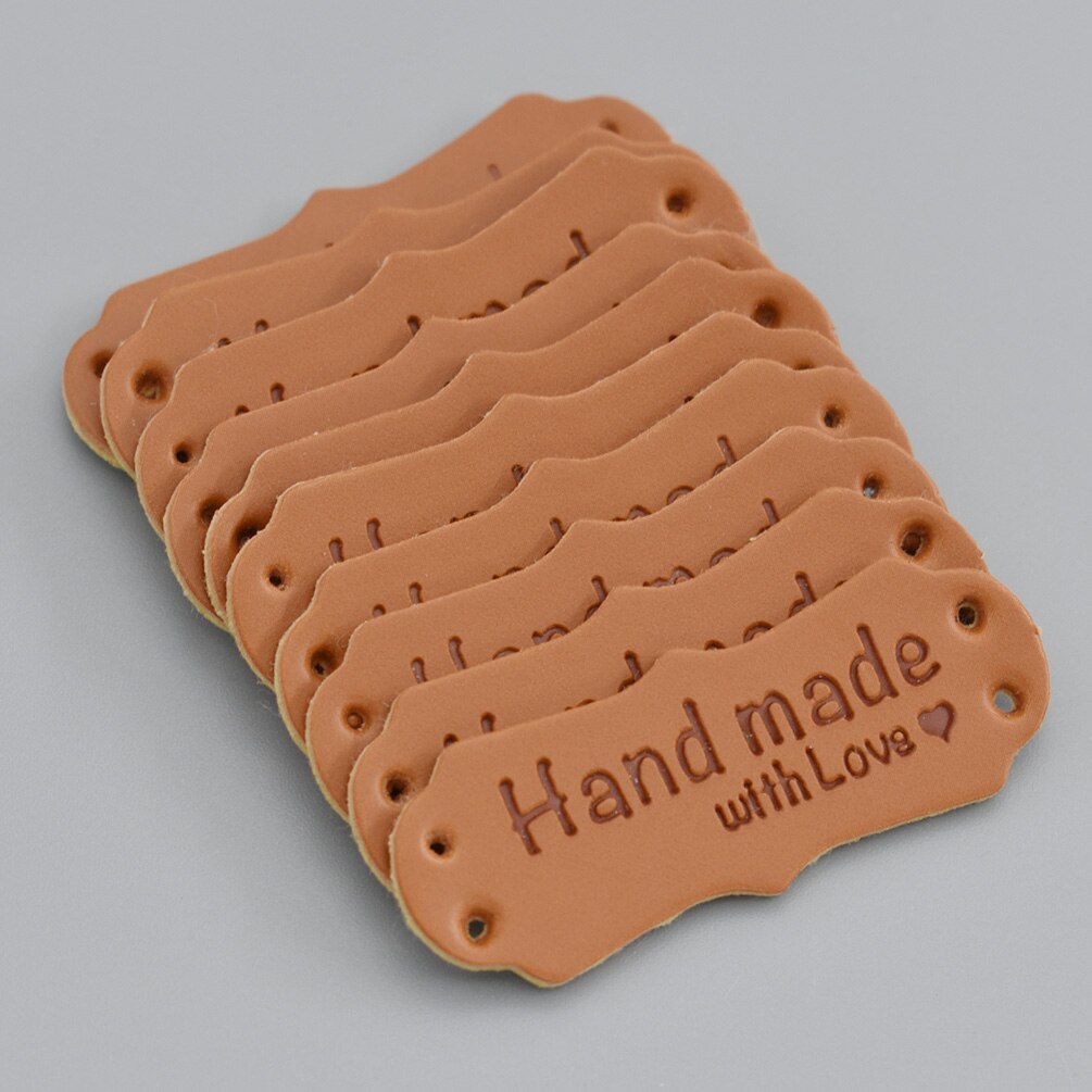 50Pcs/lot Handmade Clothes Labels Embossed Hand Made Letter Garment Labels For Bags Diy Sewing Materials: Lace with love