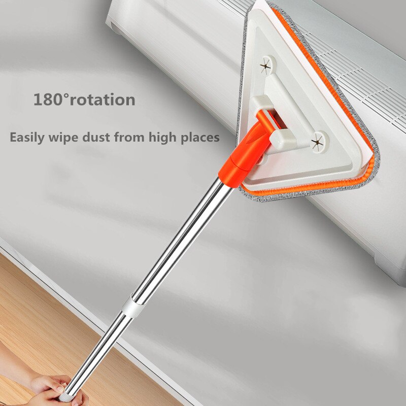 Home Triangular Glass Wiper with Long Handle Teles... – Grandado