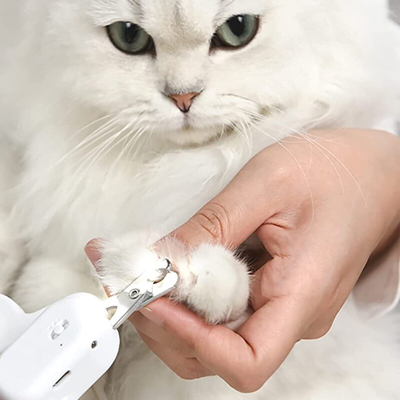 Tagliaunghie per animali domestici tagliaunghie per animali domestici per cani e gatti con luce a LED con tagliaunghie per animali domestici con protezione di sicurezza
