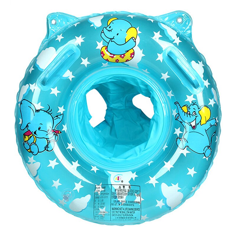 Baby Inflatable Swimming Ring Cartoon Animals Swim Circle For Kids Baby Float Pool Accessories Inflatable Circle For Children: blue elephant