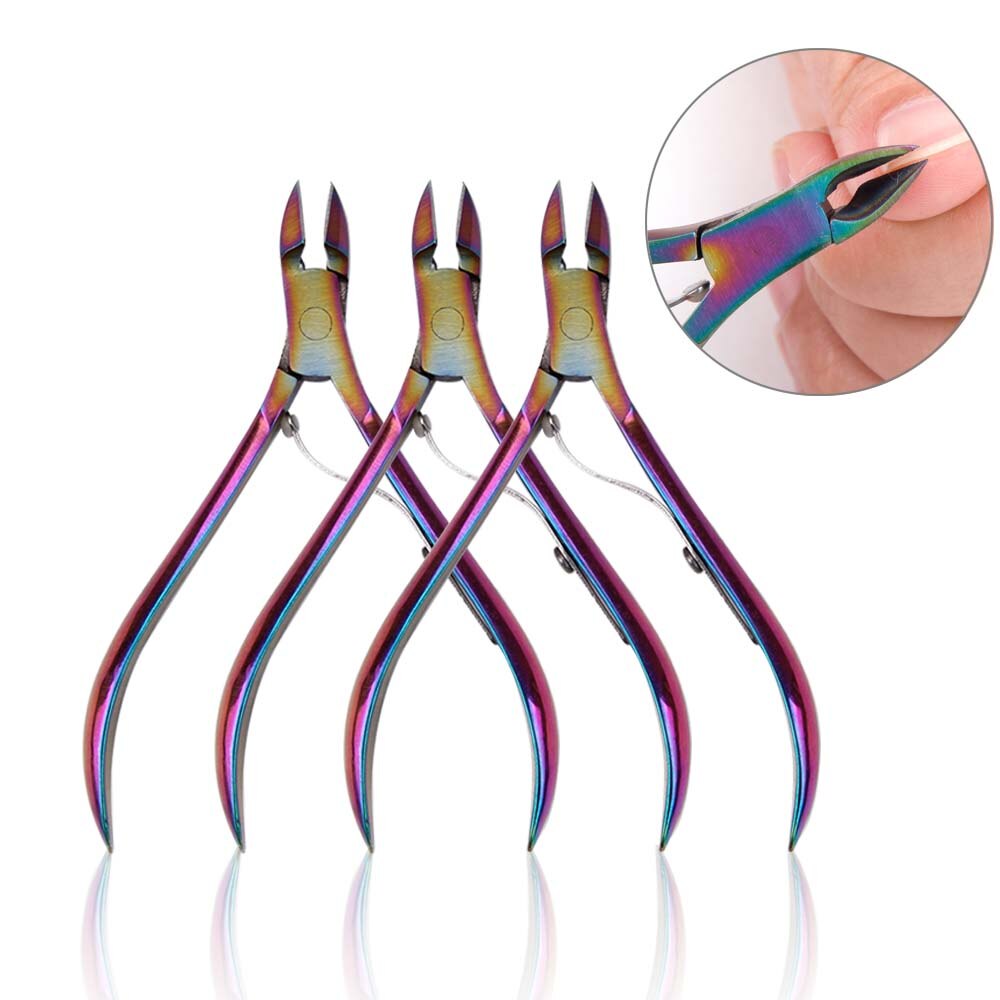 Fingernail Toenail Cuticle Nipper Trimming Stainless Steel Nail Clipper Scissor Cutter Cuticle Plier Manicure Tools