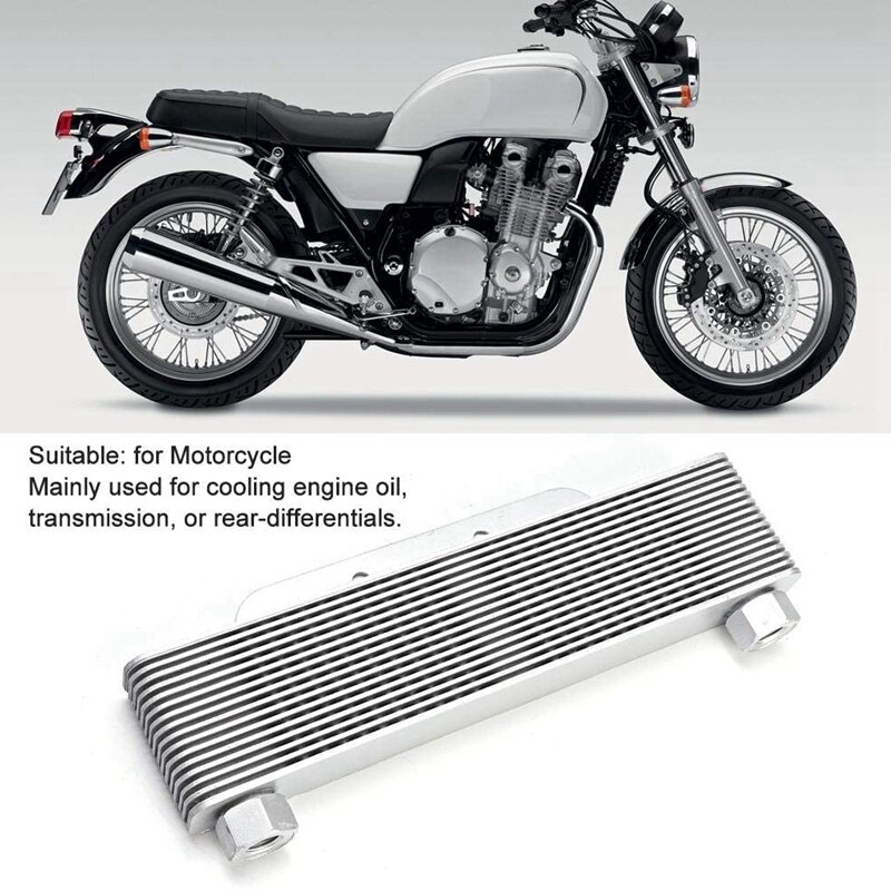 15 rækker motorcykel motoroliekøler køleradiator aluminium 238mm universal oliekøler radiator