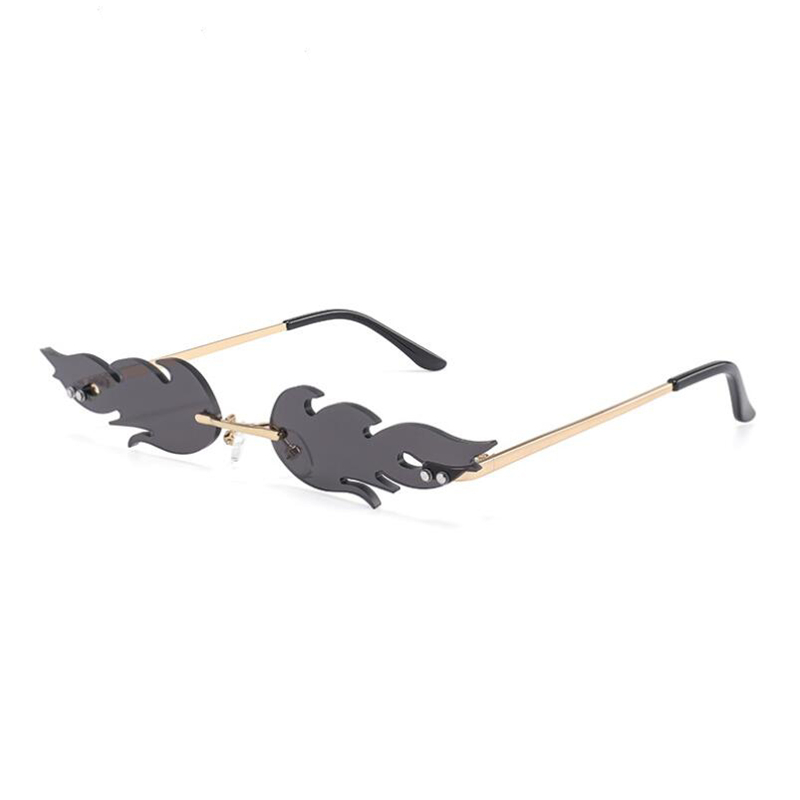 Heiße Verkäufe Einzigartige Flamme UV400 Spiegel Sonnenbrille Für Frauen Männer Schwarz Rosa Dekoration Sonnenbrille Partei Einkaufs Brillen