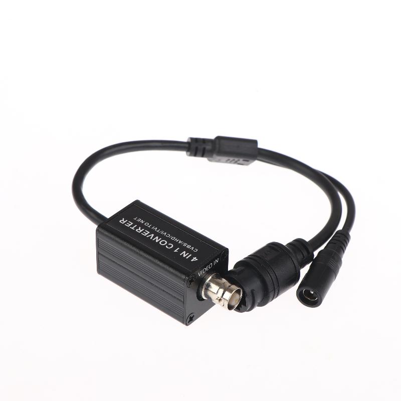 AHD/TVI/CVI/CVBS 4-in-1-Signalwandler RJ45-Ausgang BNC-Eingang DC 5-15 V H.265 RTSP-Adapter für Überwachungskamerasystem