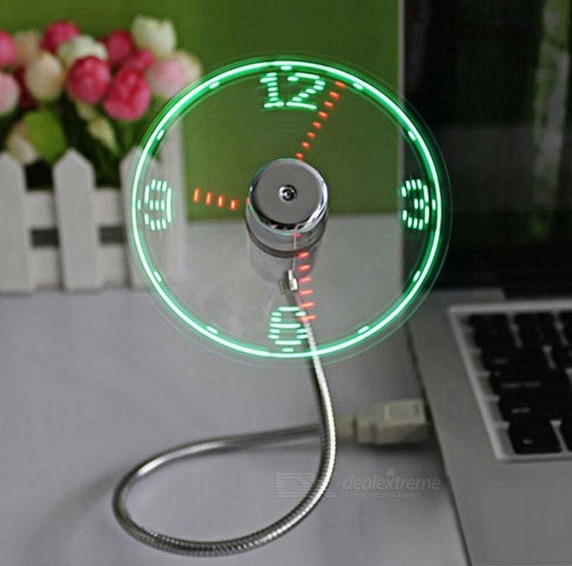 POV Led display fan can show time Funny Electronic toys