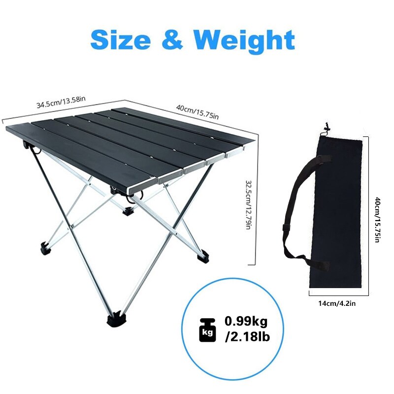 Ultralight Compacte Camping Klaptafel Met Draagtas