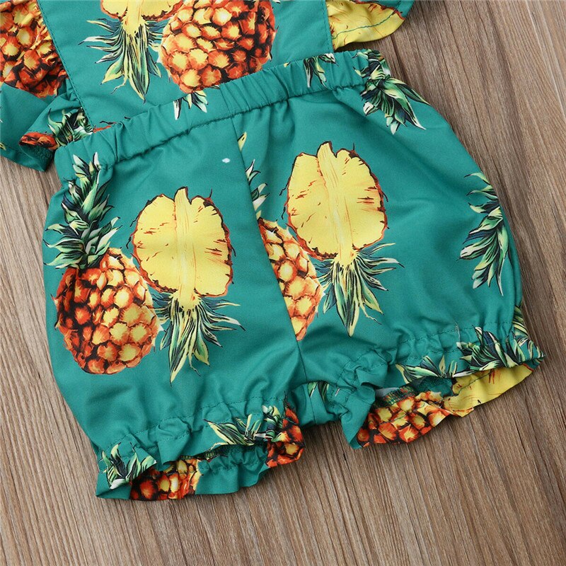 Pasgeboren Peuter Baby Meisjes Ruches Rompertjes Zomer Kant Bloem Baby Meisjes Kleding Kids Jumpsuit Playsuit Hoofdband Outfits