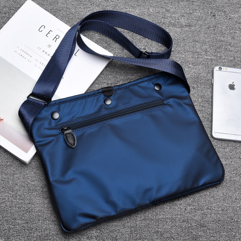 Mannen Oxford Doek Messenger Bag Straat Eenvoudige Casual Reizen One-schouder Messenger Bag Trend Jeugd Notebook Messenger Bag: Blue