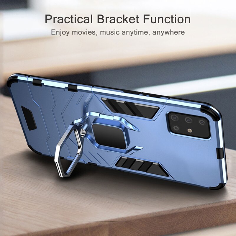 Armor Case for Samsung A51 A71 Case Magnetic Car Phone Holder Cover TPU+PC Bumper Case for Samsung Galaxy A51 A 51 A71 A 71 Case