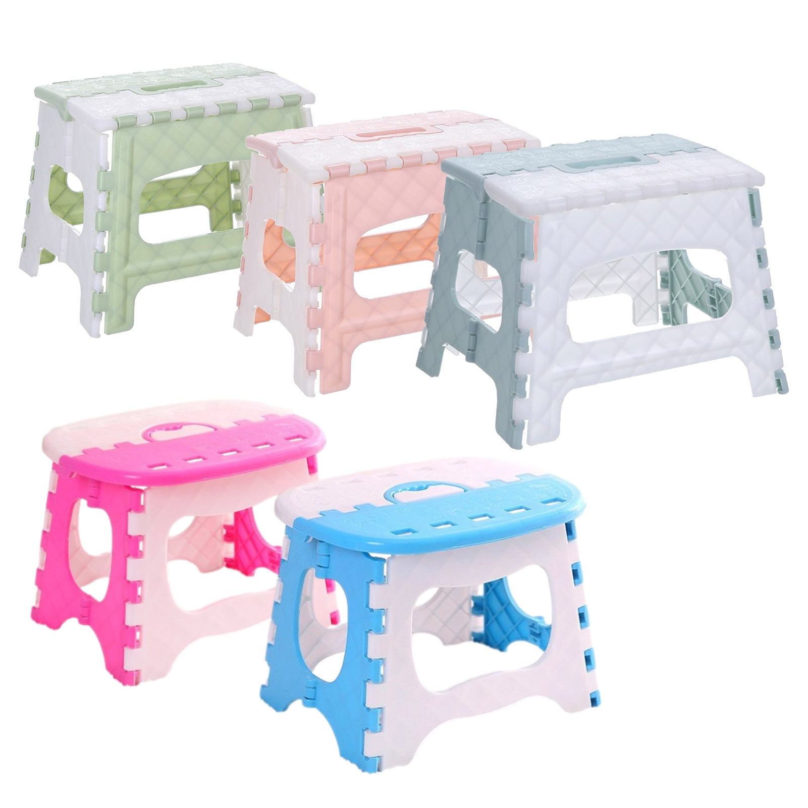 Plastic Multi Purpose Folding Step Stool Chair Home Train Outdoor Storage Foldable Home Storage Accessory bathroom kid adult