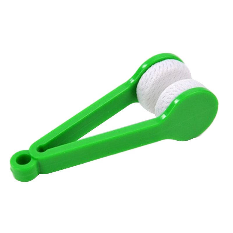 1PC Glasses Cleaning Rub Multifunctional Portable Two-side Glasses Brush Microfiber Spectacles Cleaner Glasses Cleaning Tools: Green