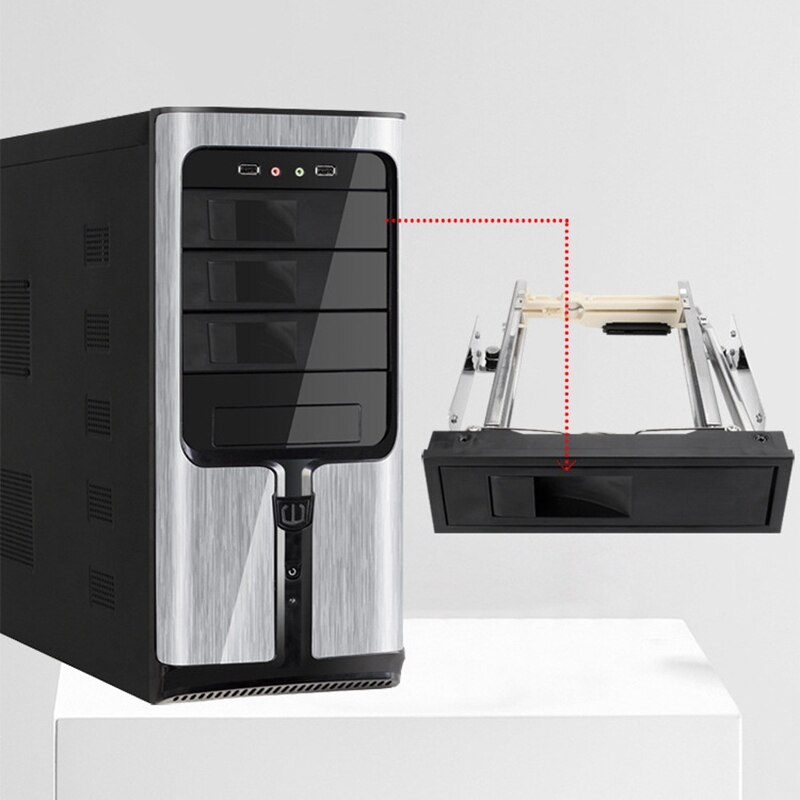 SSD HDD 5.25 Inch Optical Drive Front Panel Compatible 3.5 Inch SATA Built-in Hard Disk Storage Box for Desktop PC Case