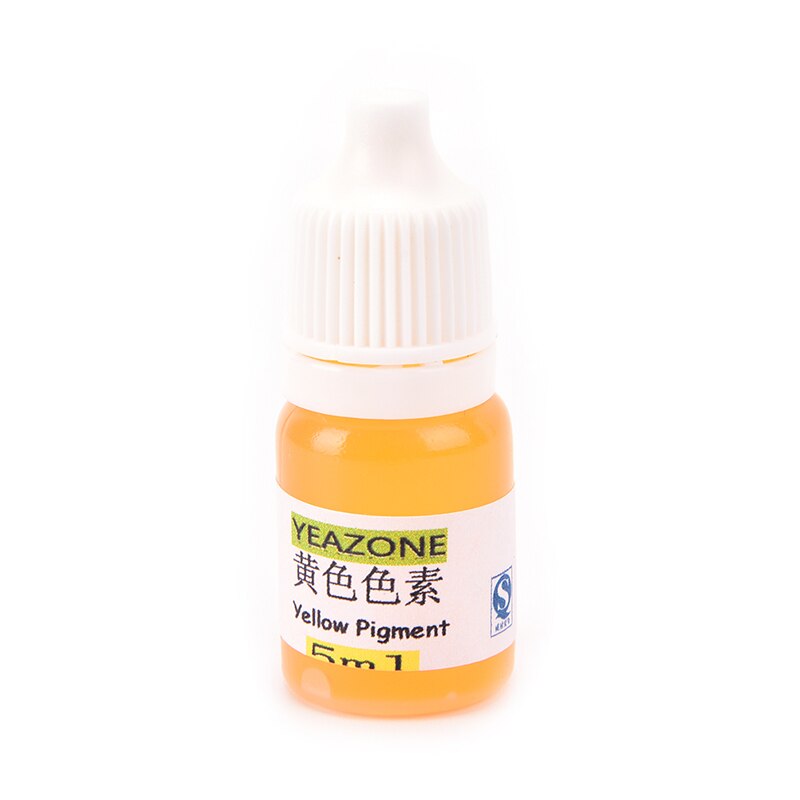 5ml pigment håndlavede sæbefarvestof pigmenter håndlavede sæbebasefarver flydende pigment 8 farver farvestof værktøjssæt materialer: Gul