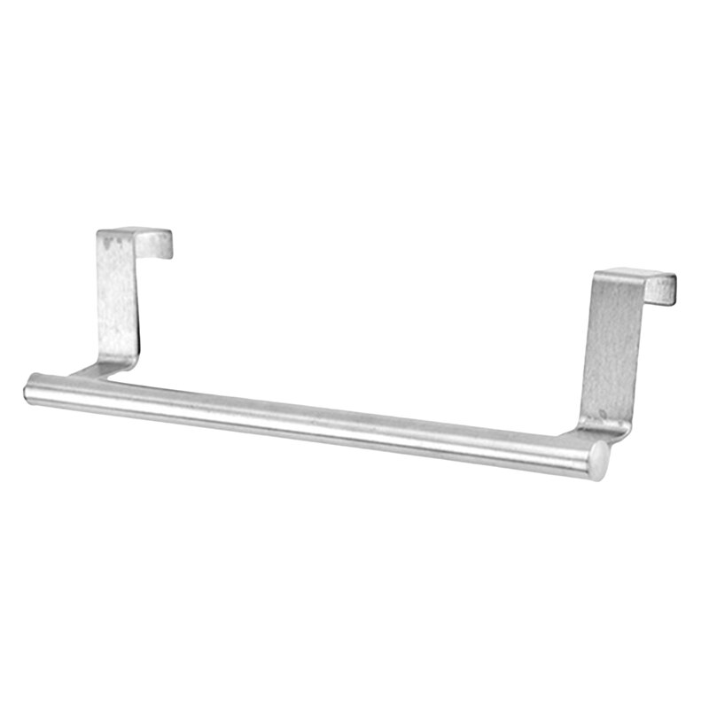 Self-adhesive Towel Holder Rack Wall Mounted Towel Hanger Bathroom Towel Bar Shelf Roll Holder Hanging Hook Bathroom Organizers: Silver-S