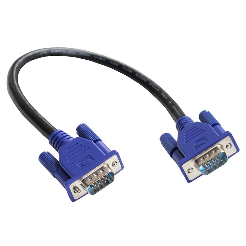 50CM mâle à mâle complet 15Pin VGA d-sub RGB court câble vidéo cordon pour ordinateur moniteur projecteur