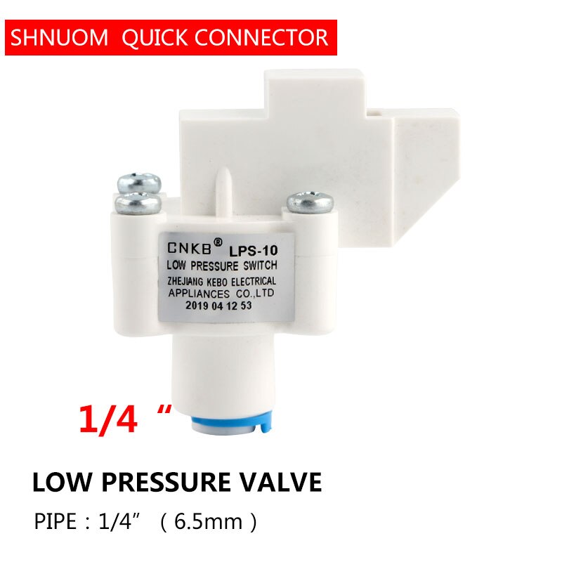 RO Water Purifier Parts Low Pressure Valve Switch 1/4 "OD Hose Quick Connection Reverse Osmosis System CNKB-LPS-10 Accessories