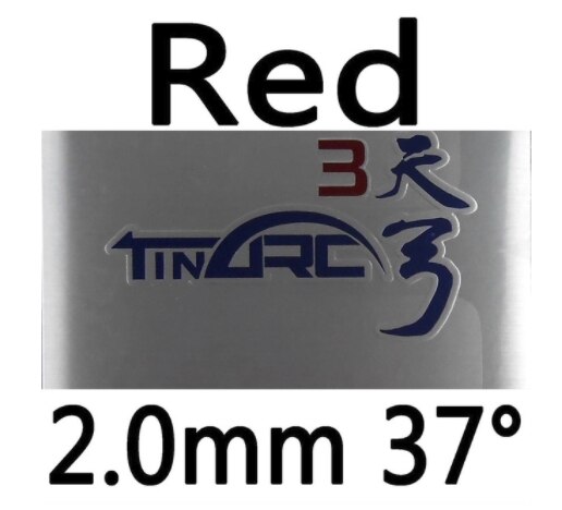 DHS TinArc 3 Pips-in-GOMA para tenis de mesa con esponja elástica alta, Original: red 2.0mm H37