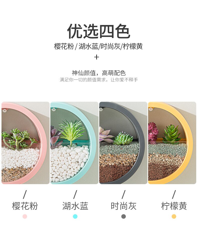 Moderne Ronde Ijzeren Muur Vaas Container Thuis Kamer Opknoping Mand Bloempot Muur Decor Vetplant Planter Tuin Vaas