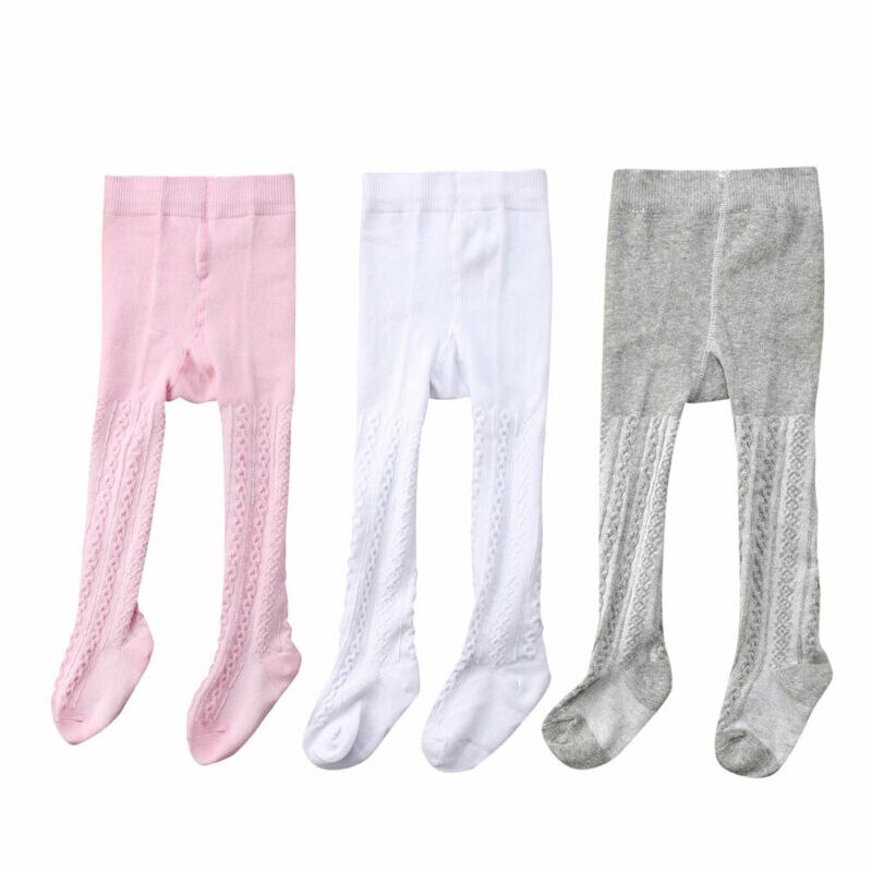 3pcs Kids Girls Cotton Fox Tights Socks winter warm Stockings Pants Solid color elastic Hosiery Pantyhose