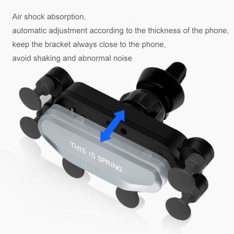 Support gravité poignée de serrage voiture évent téléphone support à main antidérapant poignée automatique nouvellement amélioré support pour téléphone Mobile GPS support