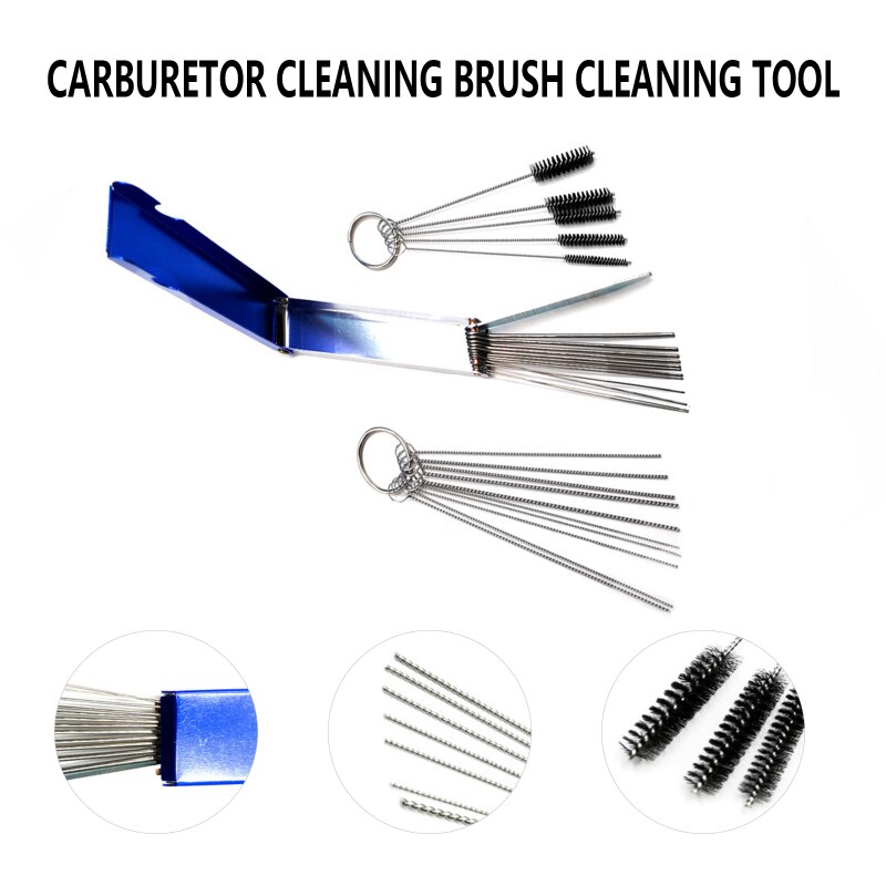 Kit de limpieza de carburador de motor reutilizable para motocicleta, herramienta para quitar la suciedad y el coche, fácil de limpiar, no se oxida