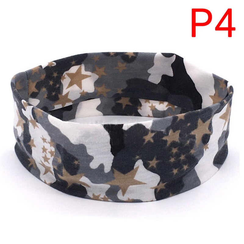 Diadema deportiva Floral de camuflaje suave para el sudor, la cabeza para banda para Yoga, correr, tenis, pañuelo de cabeza de silicona antideslizante, 20x6CM: P4