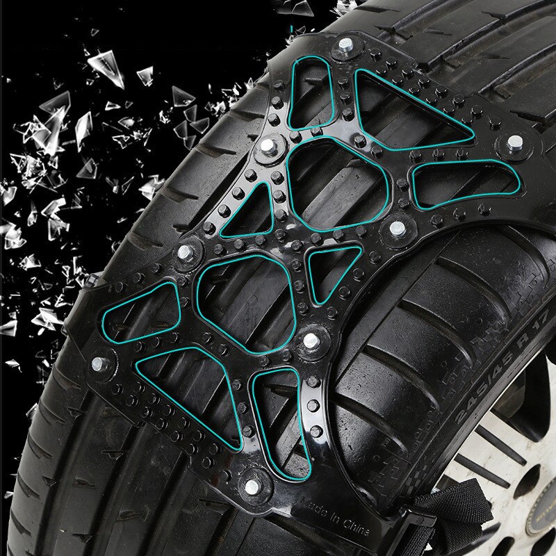 Auto Sneeuw Ketting Dubbele Gesp Sneeuwketting Sneeuw Tire Pees Verdikking Anti-Slip Universele Emergency Sneeuwketting
