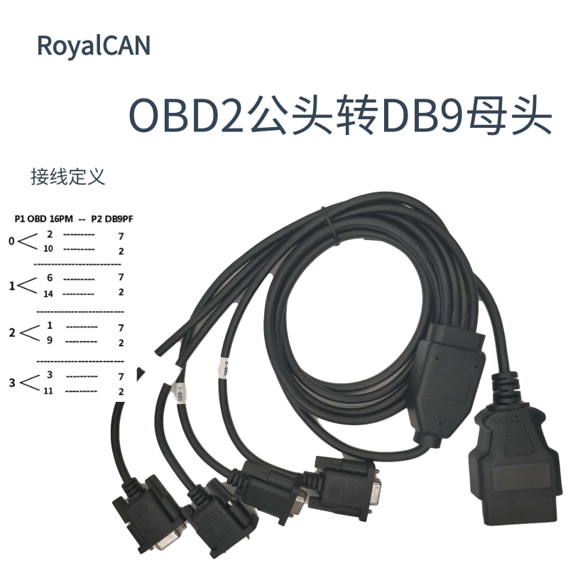 Db9 to obd 2 kabel obd forlængerkabel konverter obd forlængerkabel 16- pin core bildiagnostik