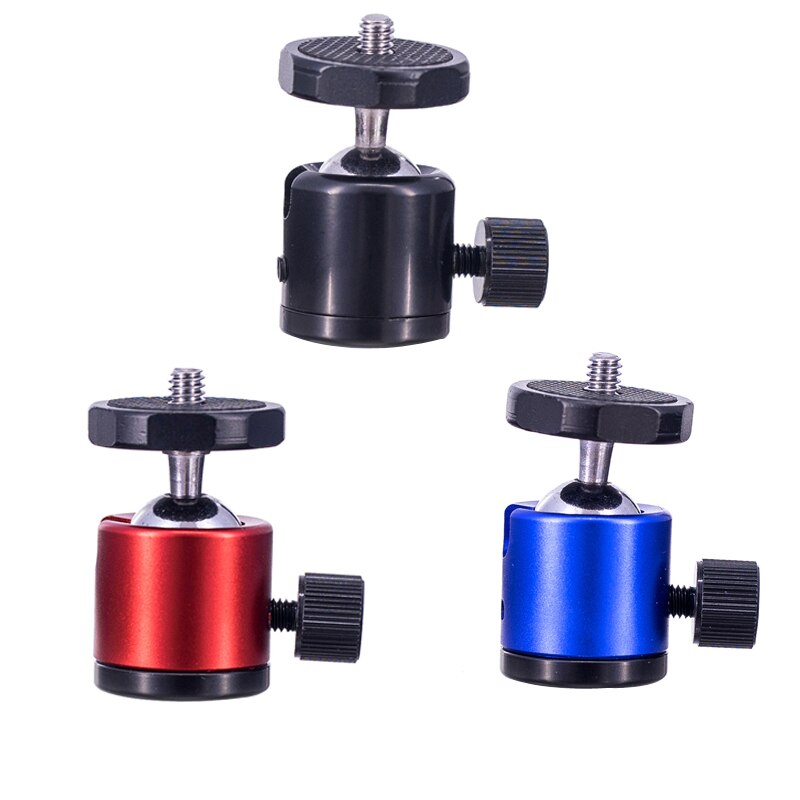10 stuks/partij mini kogelkop 1/4 " houder voor camerastatief bolvormig universeel micro gegoten kleur metaal klein wolkenplatform