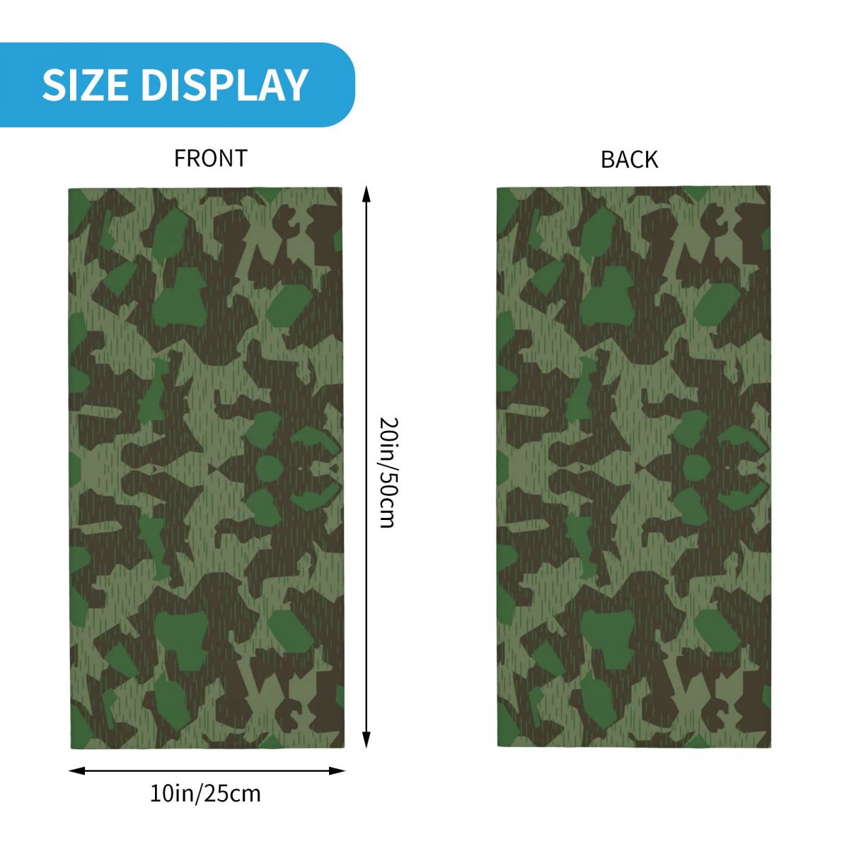 Custom Germany Splinter Camo Bandana Neck Gaiter UV Protection Face Scarf Cover Splittertarn Camouflage Headwear Tube Balaclava