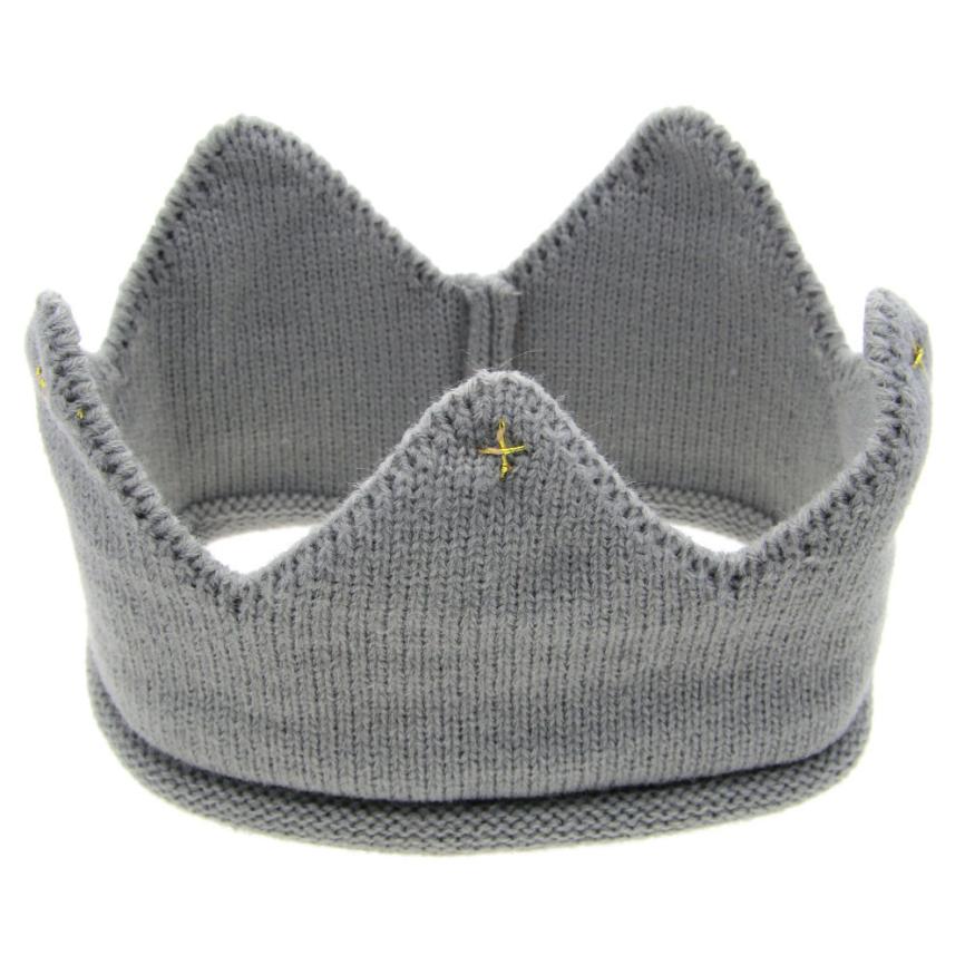 Cute Baby Boys Girls Crown Knit Headband Hat unscreen Baby Girl Hat Spring Baby Accessories dropshopper: G