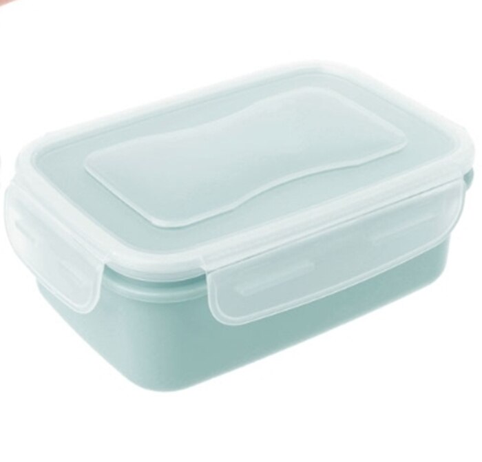 Round Mini Refrigerator Crisper Storage Box PP Food Storage Box for Kitchen Seal Box Lunch Grains Tank Sorting Container: blue square