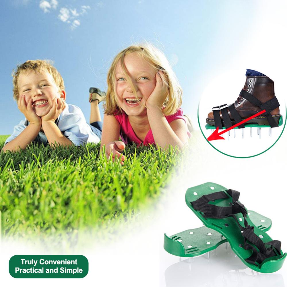 Gazon Beluchter Schoenen Verstelbare 4 Bandjes Quick Release Spiked Bodem Beluchten Sandalen Voor Yard Patio Gazon Tuin Schoenen Voor Kinderen