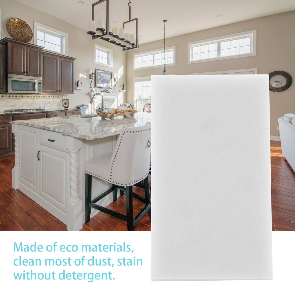 100pcs Magic Sponge Cleaner Super Decontamination Eraser Melamine Kitchen Office Bathroom Cleaning Tool 100x60x20mm