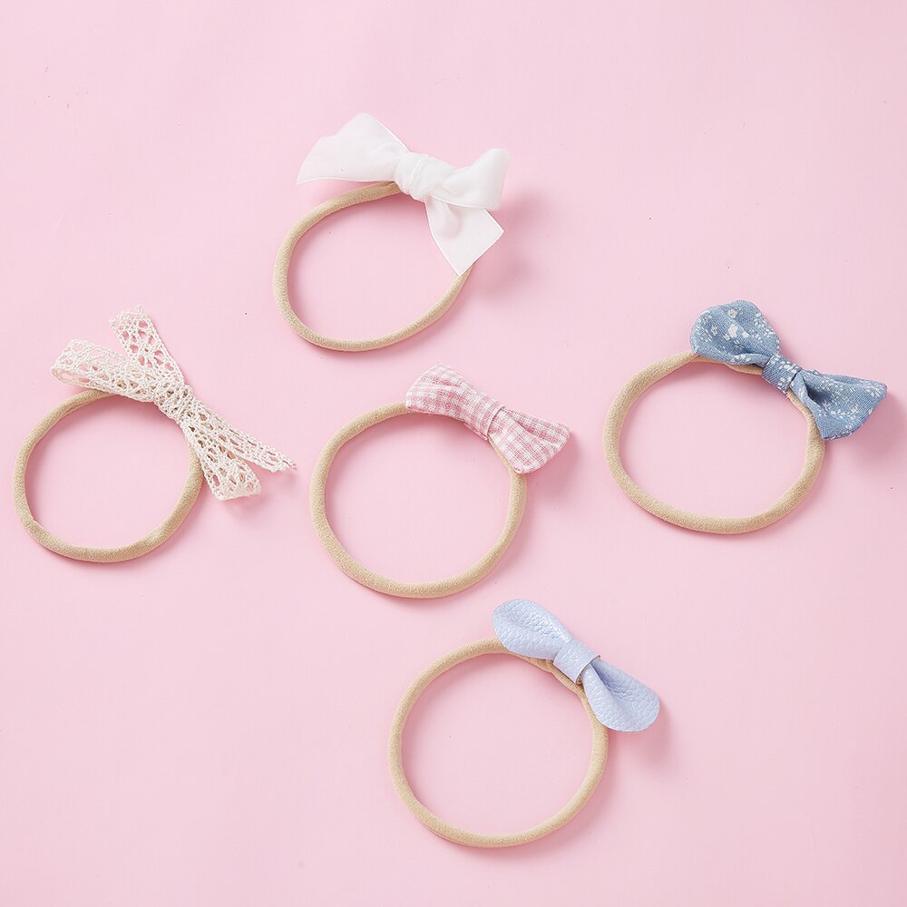 10 unids/set bebé niña niños bebé accesorios para el pelo diadema para los niños cinta para el pelo de lazo cinta para la cabeza con flor para bebé para las niñas de Color de la mezcla