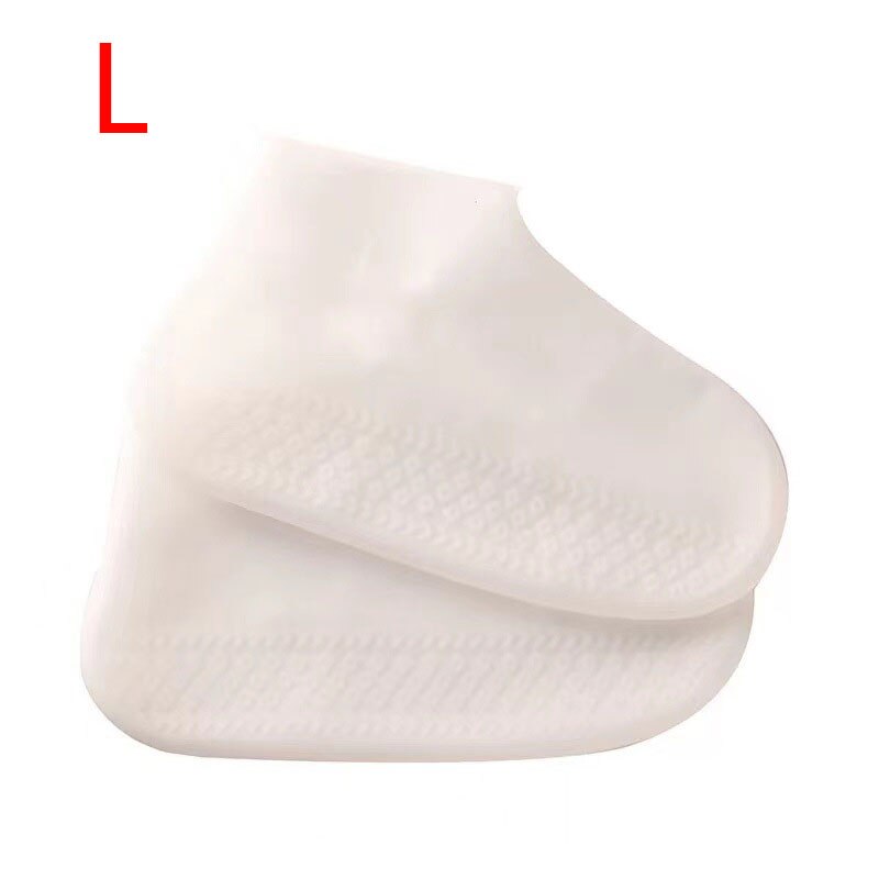 Silikon Material unisex Schuhe Beschützer wasserdicht Schuh Startseite Regen Schuh Abdeckungen Regen Stiefel draussen regnerisch Tag Fuß Startseite: Silber