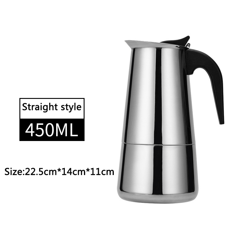 2/4/6/9 Cup Mocha Pot Coffee Machine Espresso Cup Electric Coffee Machine Latte Percolator Stove Mocha Coffee Machine: WHITE