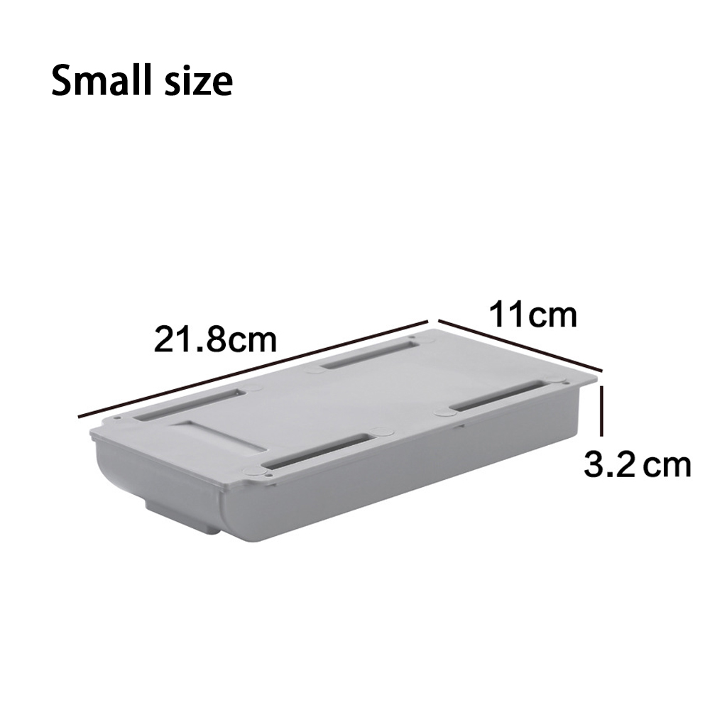 Hidden Drawer Organizer No-Punch Under Desk Stationery Box Paste Small Drawer Tray Under Drawer Desk Miscellaneous Storage: Dark Khaki / 1-5 Cells