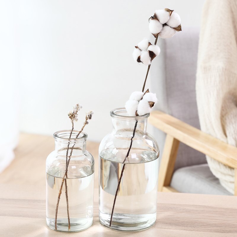 Transparent Flower Vases Glass for Decoration Hydroponic Plant Vase Flower Bottle Living Room Decoration Dried Flower Desktop