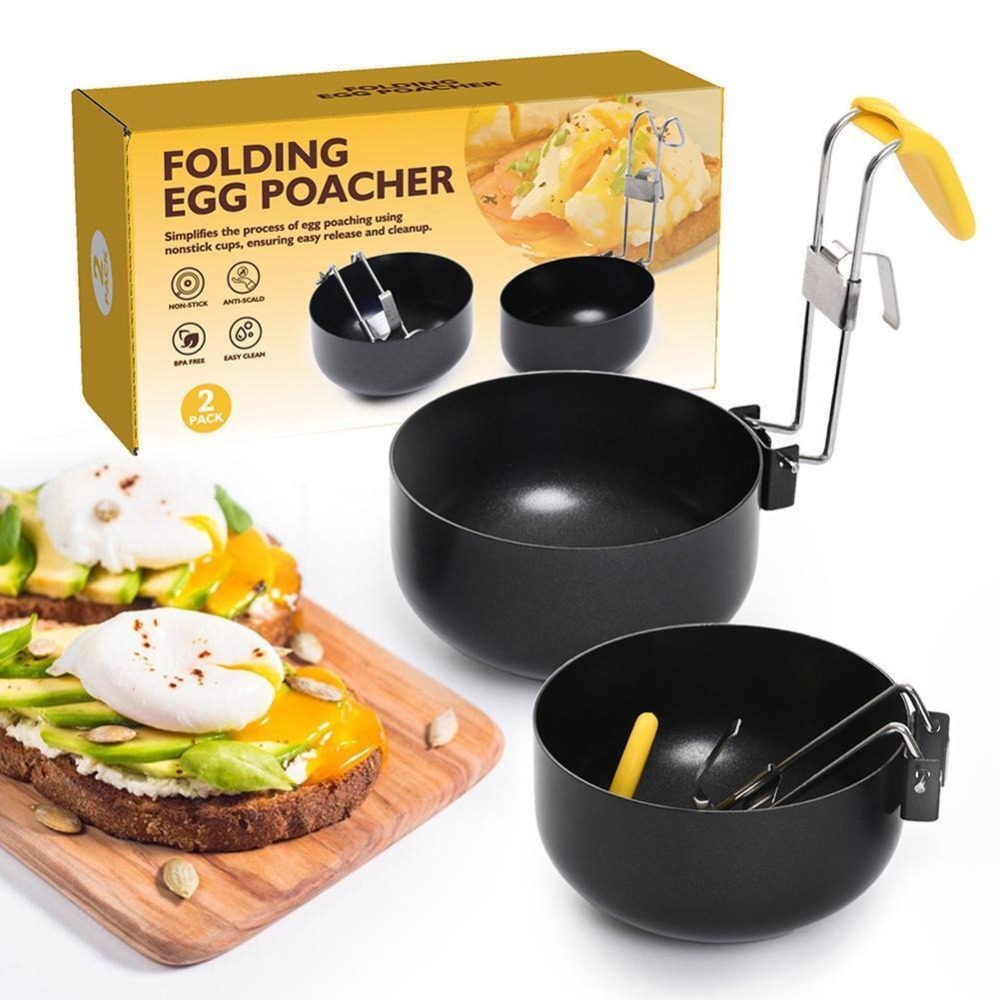 1/2Pcs Reusable Egg Steamer Cooking Spoon for Perfect Boiled Eggs Cooking Accessories Stainless Steel Egg Cooker Anti-scald