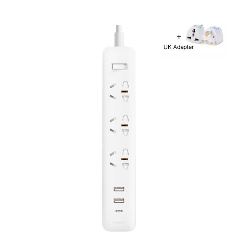 Xiaomi-regleta de carga rápida Mi Mijia QC3.0, 20W, 2A1C + 3 enchufes, extensión de interfaz de enchufe estándar, cable de 1,8 m, plat, novedad: add UK